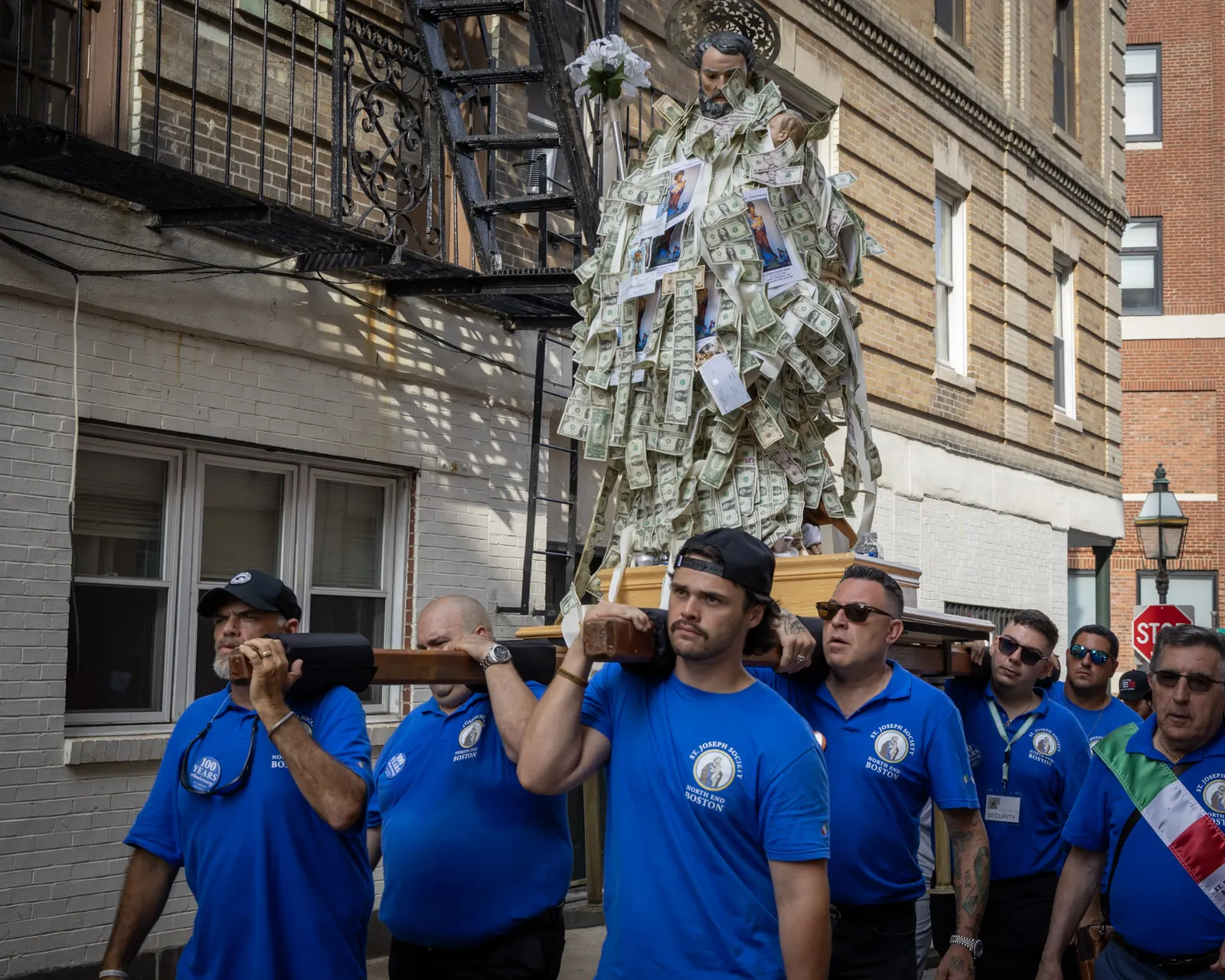 Saint Joseph carried through the North End